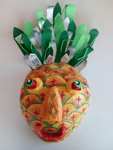Máscara do ananás completa.